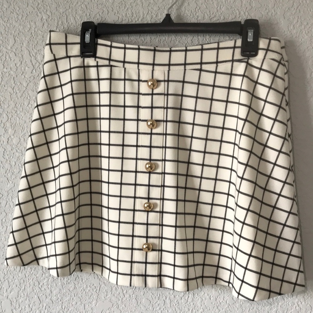 Black and white Candies mini skirt, large.